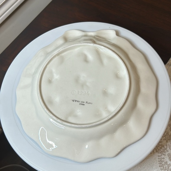 Vintage Fitz and Floyd “Petite Vegetable Bowquet” Canape Plate - Picture 8 of 12